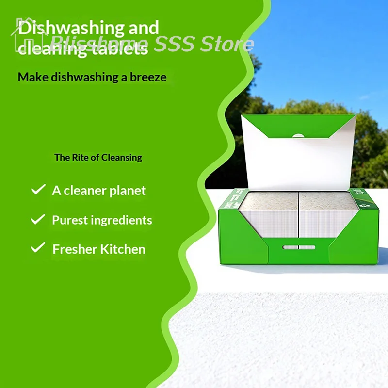 【S】30/100pcs Dishwasher Cleaner Oil Dirt Removal Deodorizer Cleaning Tablet Machines Bowls Kitchen Tool Dishwashing - Image 6