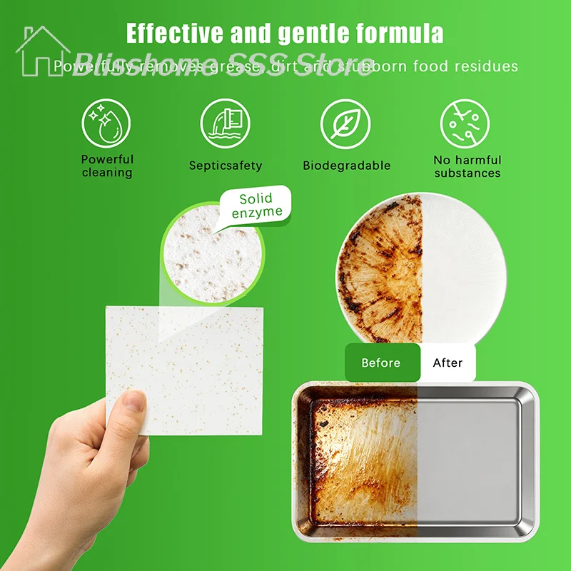 【S】30/100pcs Dishwasher Cleaner Oil Dirt Removal Deodorizer Cleaning Tablet Machines Bowls Kitchen Tool Dishwashing - Image 4