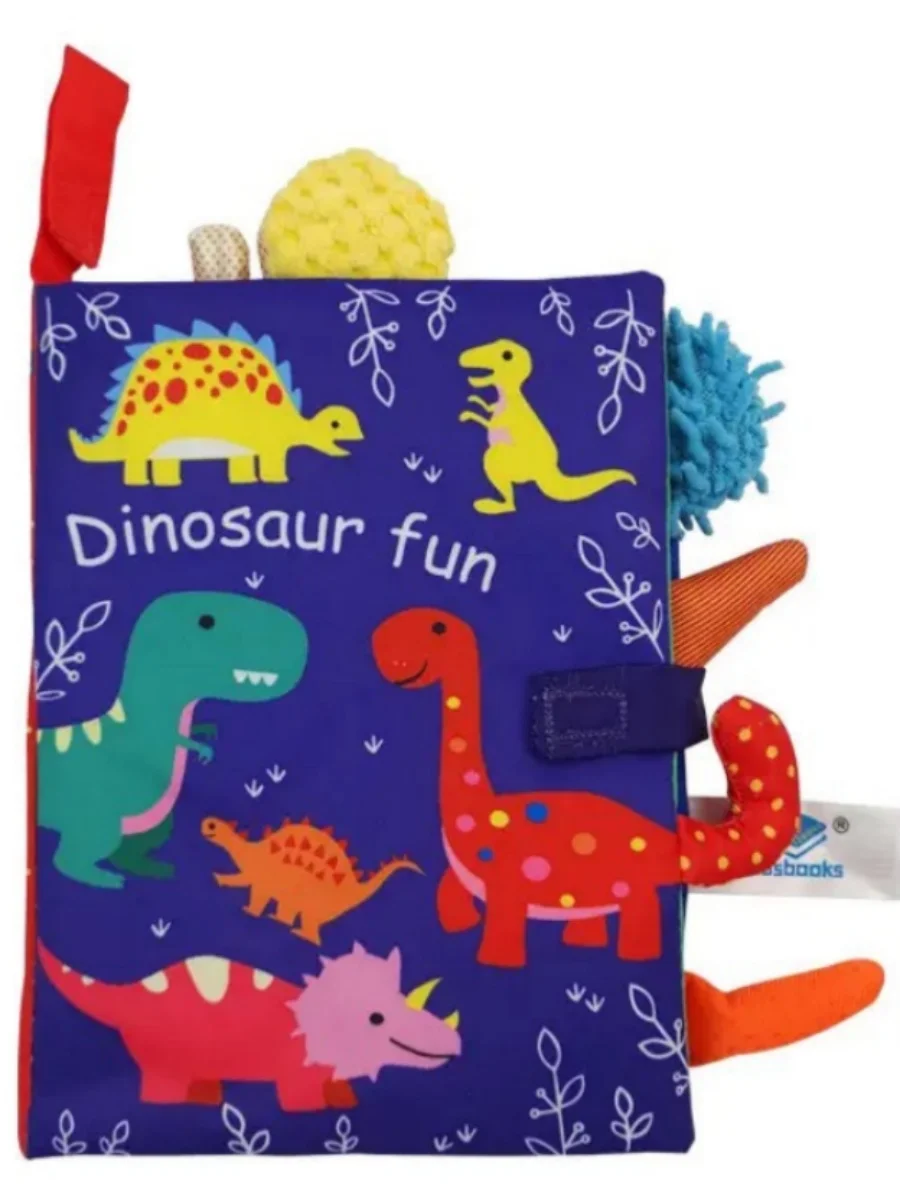 0-36M Baby Early Learning Toy Tail Cloth Book Parent-child Interactive Sound Paper Puzzle Cloth Book Rattle - Image 4