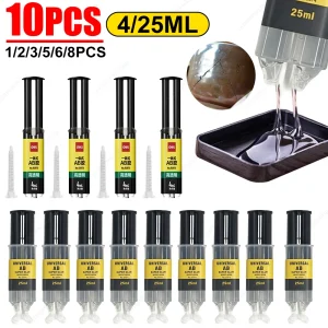 1-10PCS AB Epoxy Resin Glue Cold Welding For Metal Stainless Steel Glass Repair Tool High Temperature Resistant Liquid Glue