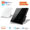 1 2 3 4 Gang WiFi RF 433mhz Touch Wall Light Smart Wireless with Switch 220V no Neutral EU Work With Tuya Alexa Google