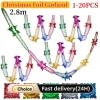 1-20Pcs Foil Garland Christmas Garland Home Decoration Ceiling Hanging Decor Christmas Wreath Decorative Garlands Party Supplies