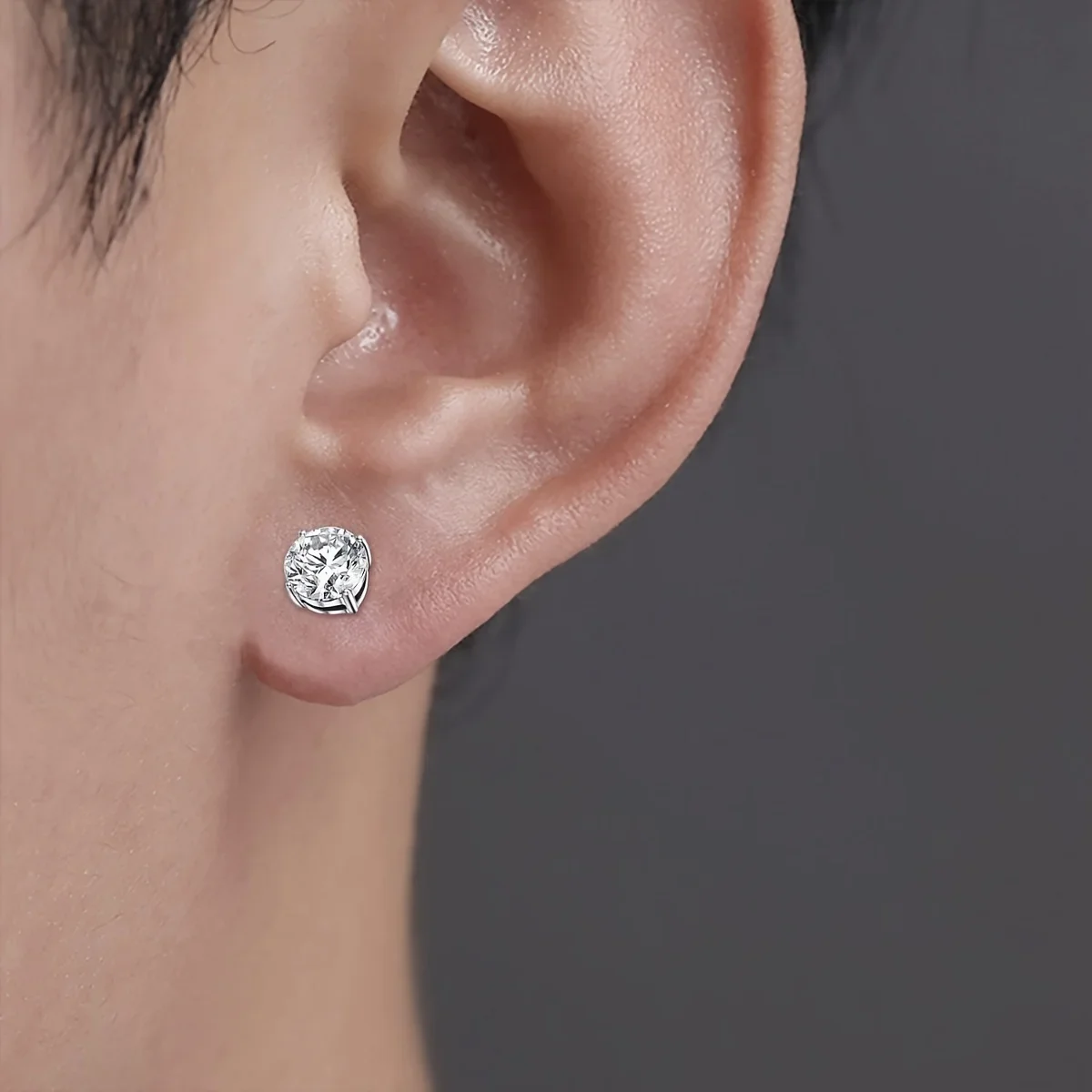 1 Pairs Crystal Strong Magnetic Ear Stud Clip Earrings for Men Women Punk Round Zircon Magnet Earrings Non Piercing Jewelry - Image 2