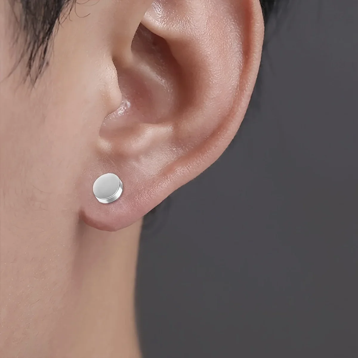1 Pairs Crystal Strong Magnetic Ear Stud Clip Earrings for Men Women Punk Round Zircon Magnet Earrings Non Piercing Jewelry - Image 3