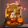 1 Pc Cute Reading Ghost Halloween Ghost Ornaments 2D Flat Acrylic Pendant Halloween Hanging Home Decor