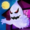 1.4m Halloween Inflatable Ghost Horror Window Ghost Foldable Balloon Outdoor Courtyard Garden Decoration Fun Party Tool