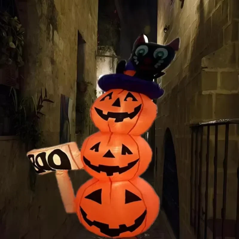 1.6M/5FT Halloween Inflatable Model Pumpkin Built-in LED Lights Holiday Outdoor Indoor Home Garden Party Fun Cute Decoration - Image 5