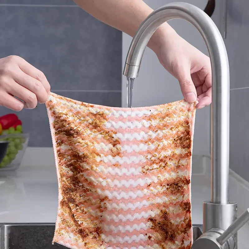 10-100PCS Super Absorbent Dishcloths Coral Fleece Cleaning Cloths Thickened Kitchen Washing Dish Rags Glass Windows Wipe Towel - Image 2