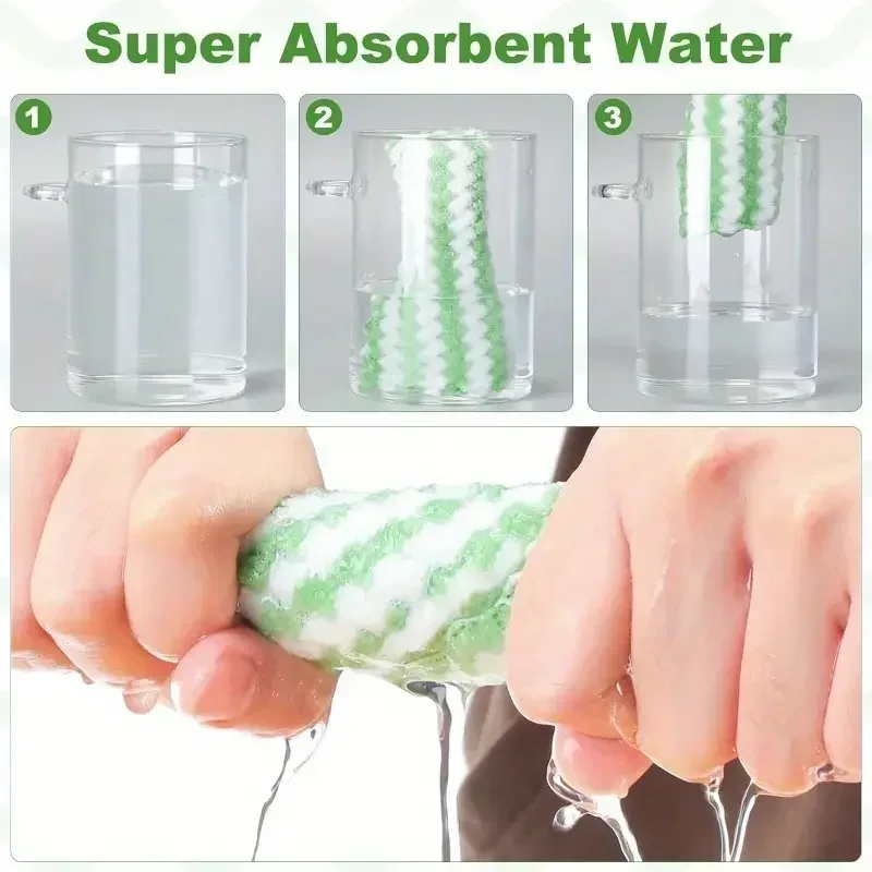 10-100PCS Super Absorbent Dishcloths Coral Fleece Cleaning Cloths Thickened Kitchen Washing Dish Rags Glass Windows Wipe Towel - Image 6