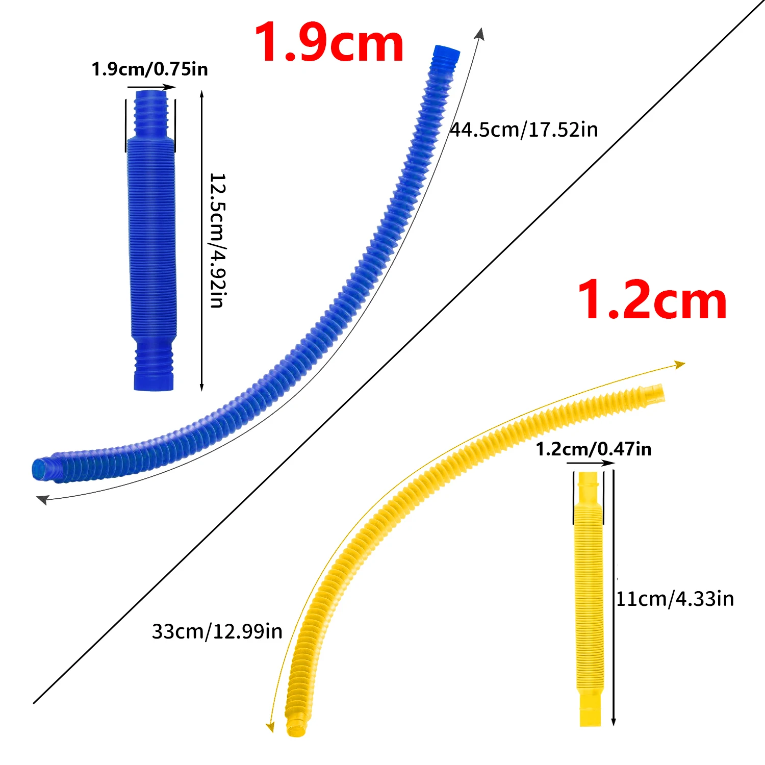 10-30PCS Colorful Telescopic Tubes Fidget Toys Plastic Sensory Pop Tubes Stress Relief Toys Adults Decompression Kids Toys Gifts - Image 6