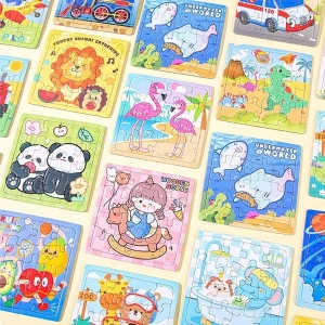 10-60Pcs Mini Cartoon Animal Paper Jigsaw Puzzles Educational Toy Kids Birthday Party Favors Gift School Rewards Pinata Fillers