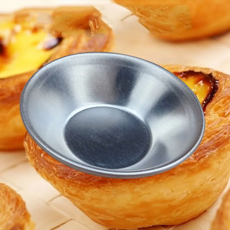 10 Slices Cake Style Oven Round Baked Eggs in Tin Foil Cake Tool Tart Mold Baking Accessories Baking Tools for Cakes - Image 2