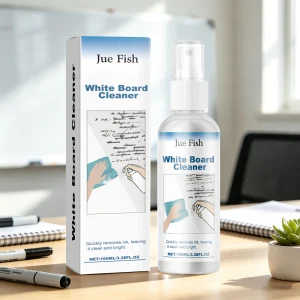 100ML Whiteboard Cleaner Spray Fast Cleaning Without Residue Remove Dry Erase Pen Ink & Oil-based Marker for Office & Classroom