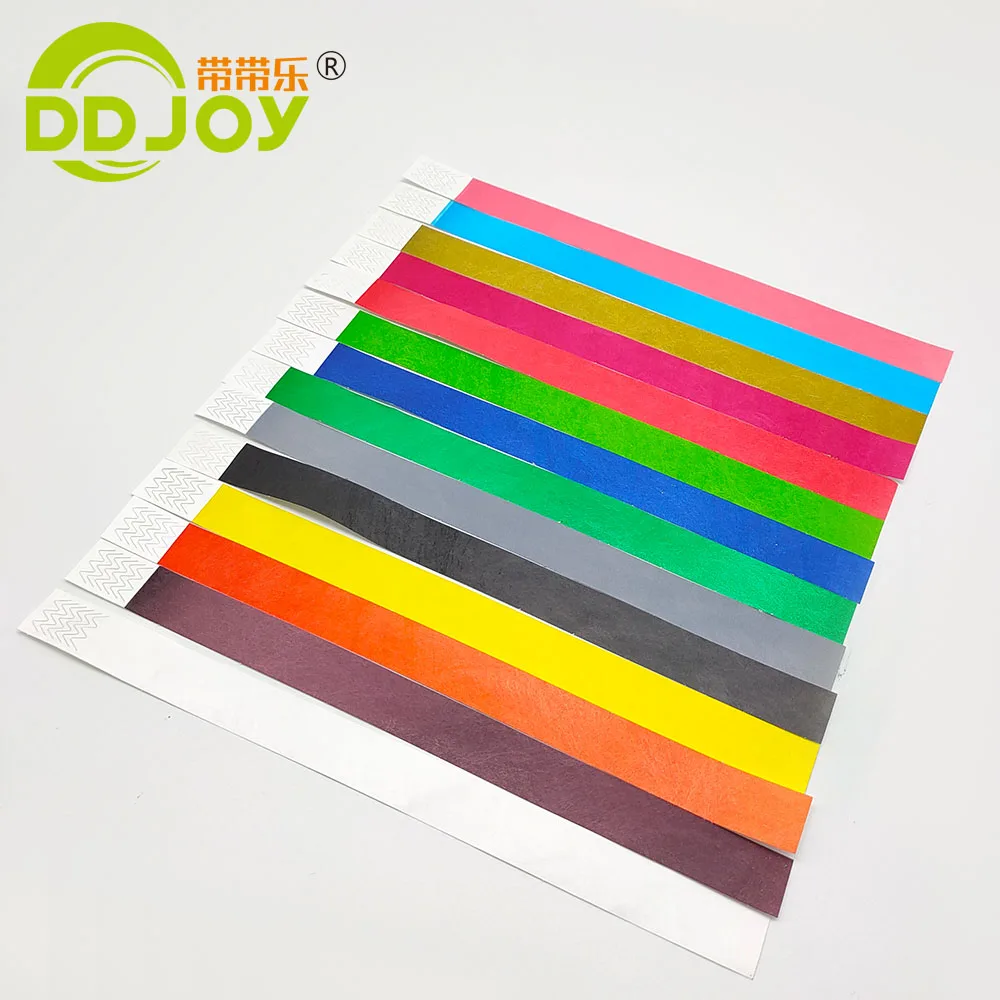 100pcs Colorful Neon Paper Wristbands Mixed Multicolor Waterproof Bracelet charms for Events Festivals,non-custom - Image 2
