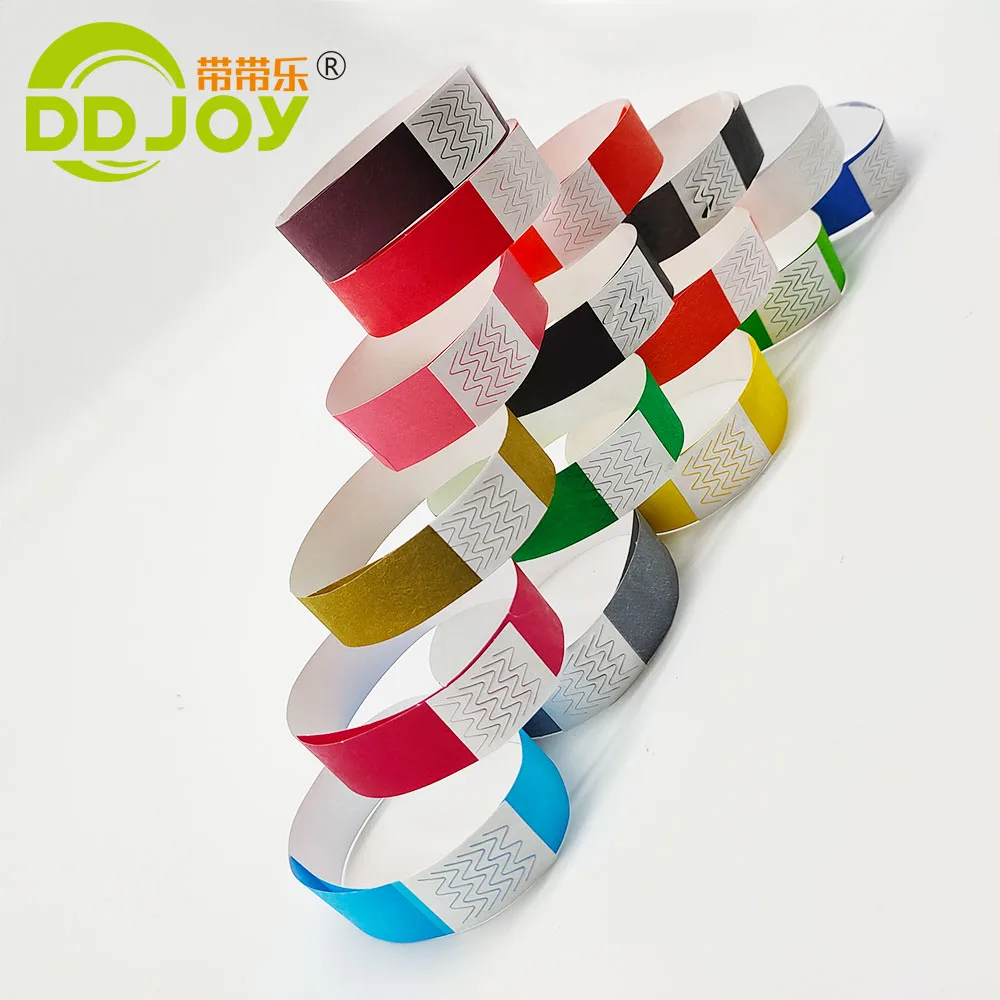 100pcs Colorful Neon Paper Wristbands Mixed Multicolor Waterproof Bracelet charms for Events Festivals,non-custom - Image 5