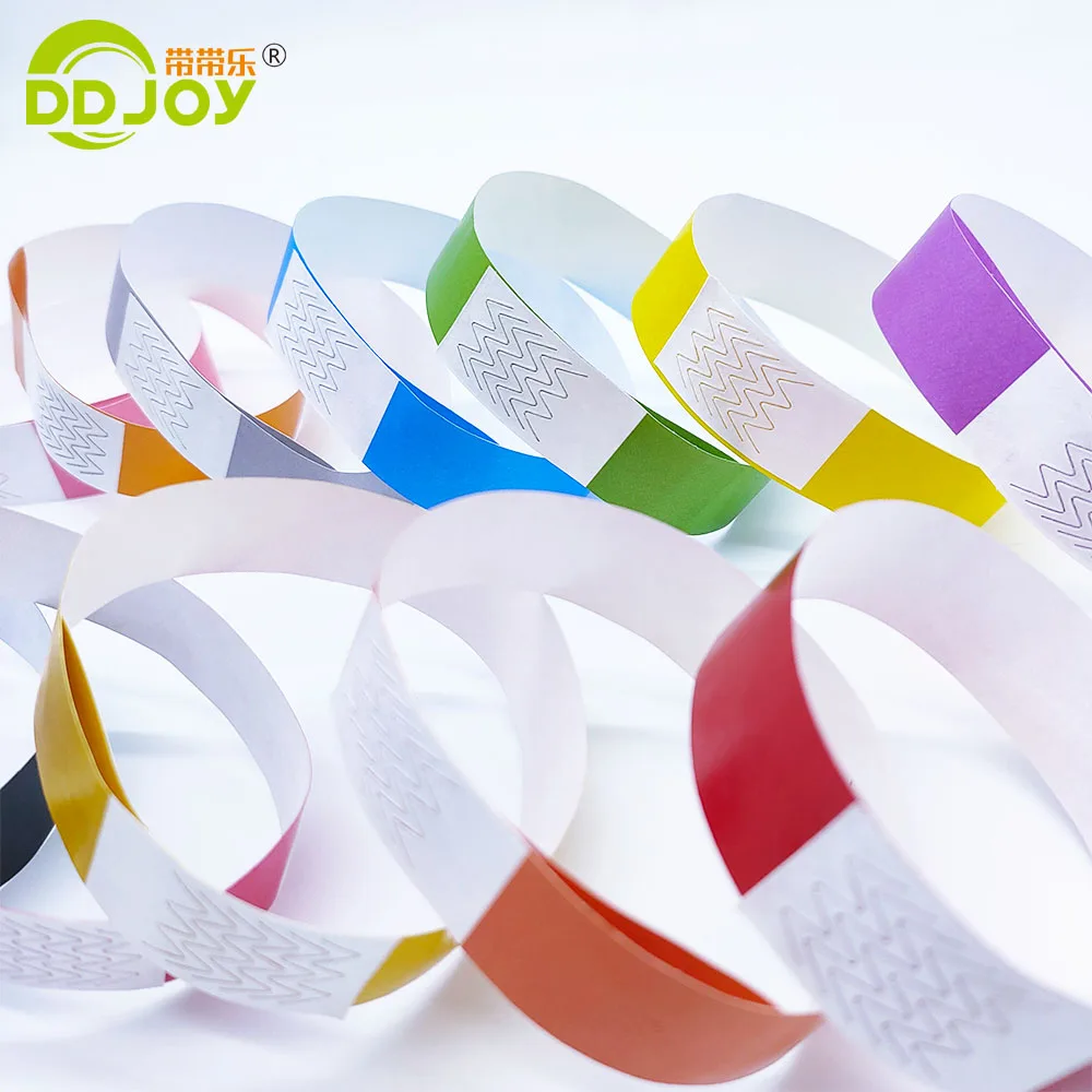 100pcs Colorful Neon Paper Wristbands Mixed Multicolor Waterproof Bracelet charms for Events Festivals,non-custom - Image 3