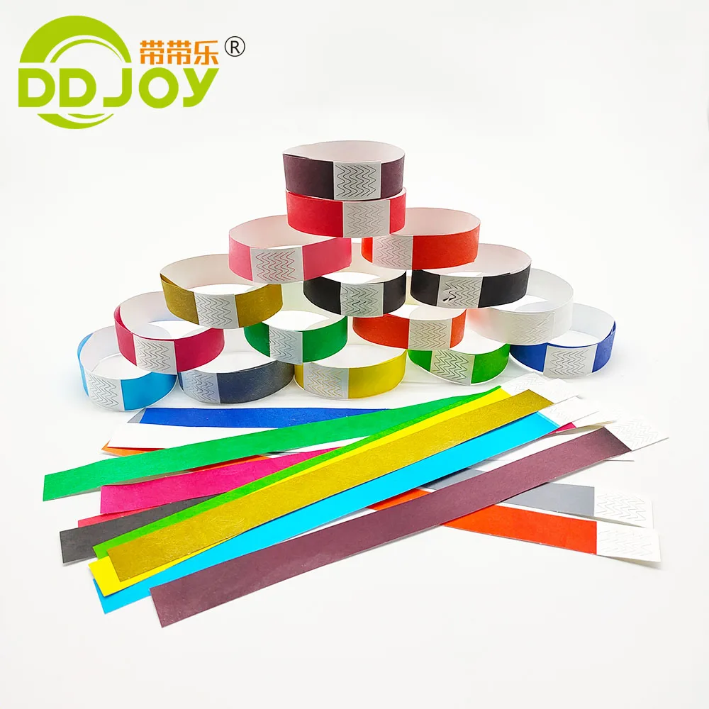100pcs Colorful Neon Paper Wristbands Mixed Multicolor Waterproof Bracelet charms for Events Festivals,non-custom - Image 4