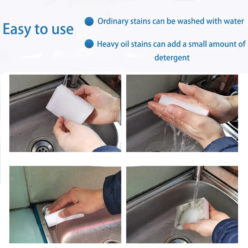 100x70x30mm Melamine Sponge White Magic Sponge Eraser Cleaner Cleaning Sponge for Kitchen Bathroom Office Cleaning Tools - Image 5