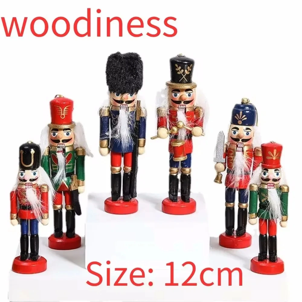 10/12/14cm Nutcracker Miniatures Pink Series Nutcracker Puppet Ornaments Desktop Decoration Cartoons Walnuts Soldiers Band Do - Image 2