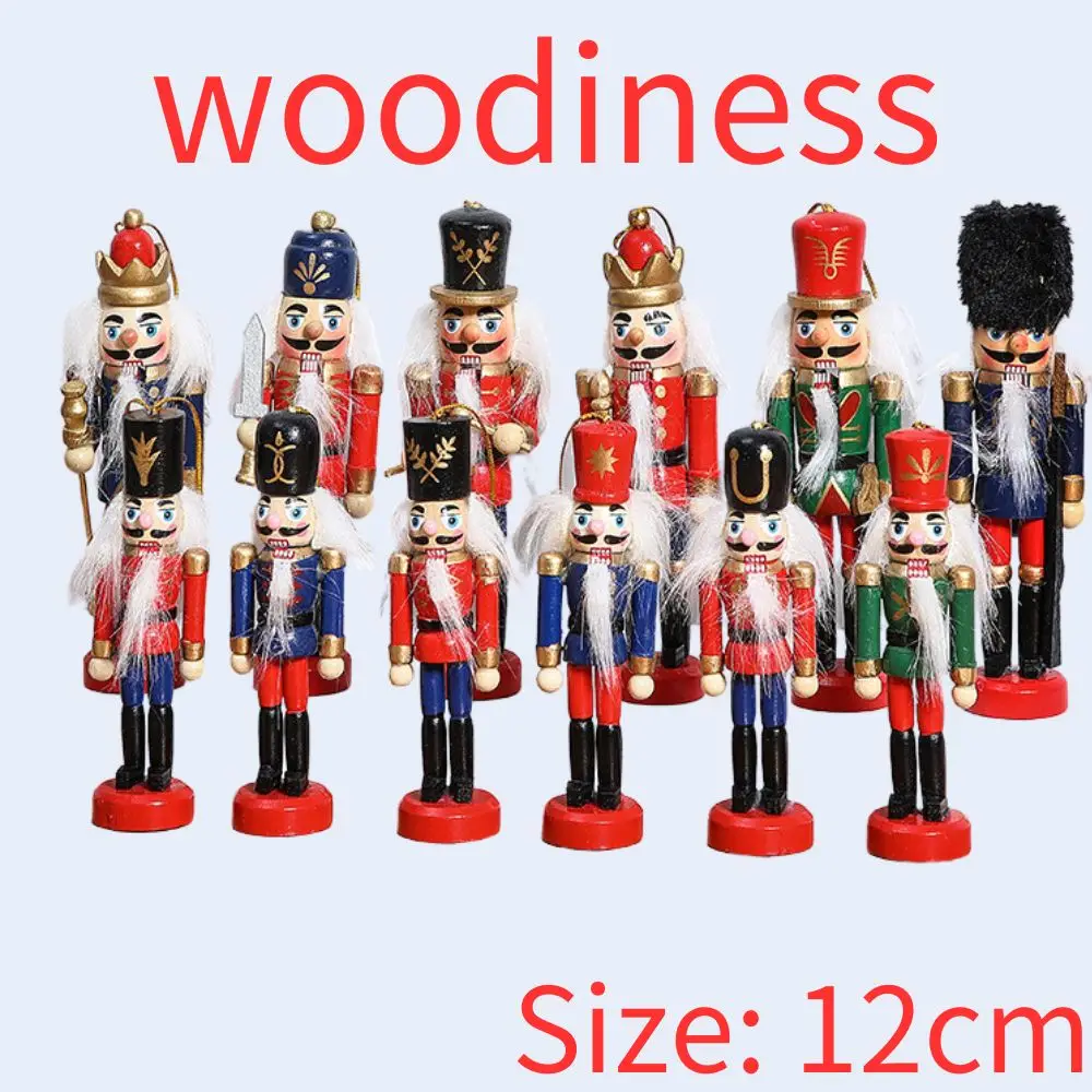 10/12/14cm Nutcracker Miniatures Pink Series Nutcracker Puppet Ornaments Desktop Decoration Cartoons Walnuts Soldiers Band Do - Image 4