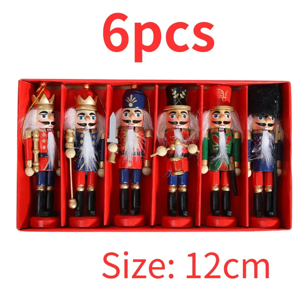 10/12/14cm Nutcracker Miniatures Pink Series Nutcracker Puppet Ornaments Desktop Decoration Cartoons Walnuts Soldiers Band Do - Image 6
