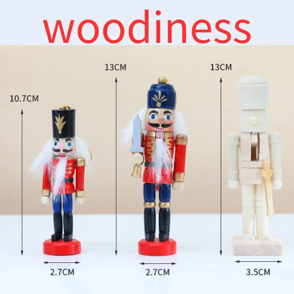 10/12/14cm Nutcracker Miniatures Pink Series Nutcracker Puppet Ornaments Desktop Decoration Cartoons Walnuts Soldiers Band Do - Image 5
