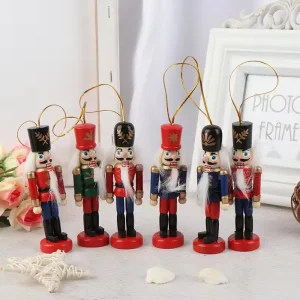 10/12/14cm Nutcracker Miniatures Pink Series Nutcracker Puppet Ornaments Desktop Decoration Cartoons Walnuts Soldiers Band Do