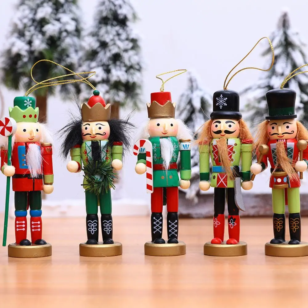 10/12/14cm Nutcracker Miniatures Pink Series Nutcracker Puppet Ornaments Desktop Decoration Cartoons Walnuts Soldiers Band Do - Image 3