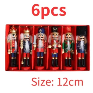 10/12/14cm Nutcracker Miniatures Pink Series Nutcracker Puppet Ornaments Desktop Decoration Cartoons Walnuts Soldiers Band Do