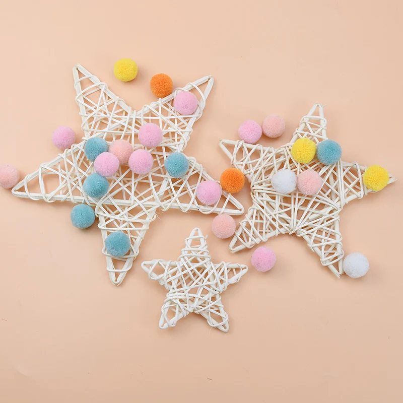 10/15/20cm Rattan Star Frame Artificial Flower Wreaths Christmas Decoration For Home DIY Handmade Door Hanging Wedding materials - Image 5