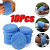 10/1Pcs 5-inches Microfiber Wax Applicator Pad Ultra Soft Car Polishing Sponge with Finger Pocket Auto Care Polish Foam Sponge