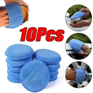10/1Pcs 5-inches Microfiber Wax Applicator Pad Ultra Soft Car Polishing Sponge with Finger Pocket Auto Care Polish Foam Sponge