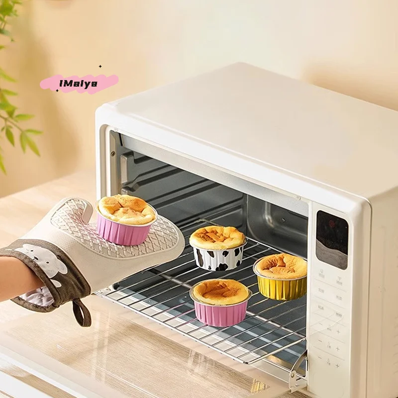 10/20/50Pcs round Baking Cups with Lids Reusable Tin Paper Foil Cupcake Cups for Desserts Flans Mini Cakes Bread Mould Custard - Image 5