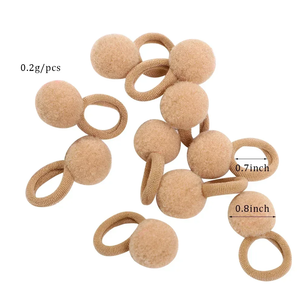 10/20pcs Sweet Colorful Elastic Hair Bands Plush Ball Rubber Band for Baby Girls Scrunchie Hair Ties Clip Kids Hair Accessories - Image 3