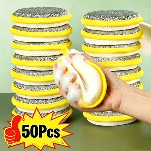 10/30/50Pcs Double Side Dishwashing Sponge Dish Washing Brush Pan Pot Dish Wash Sponges Household Cleaning Reusable Kitchen Tool