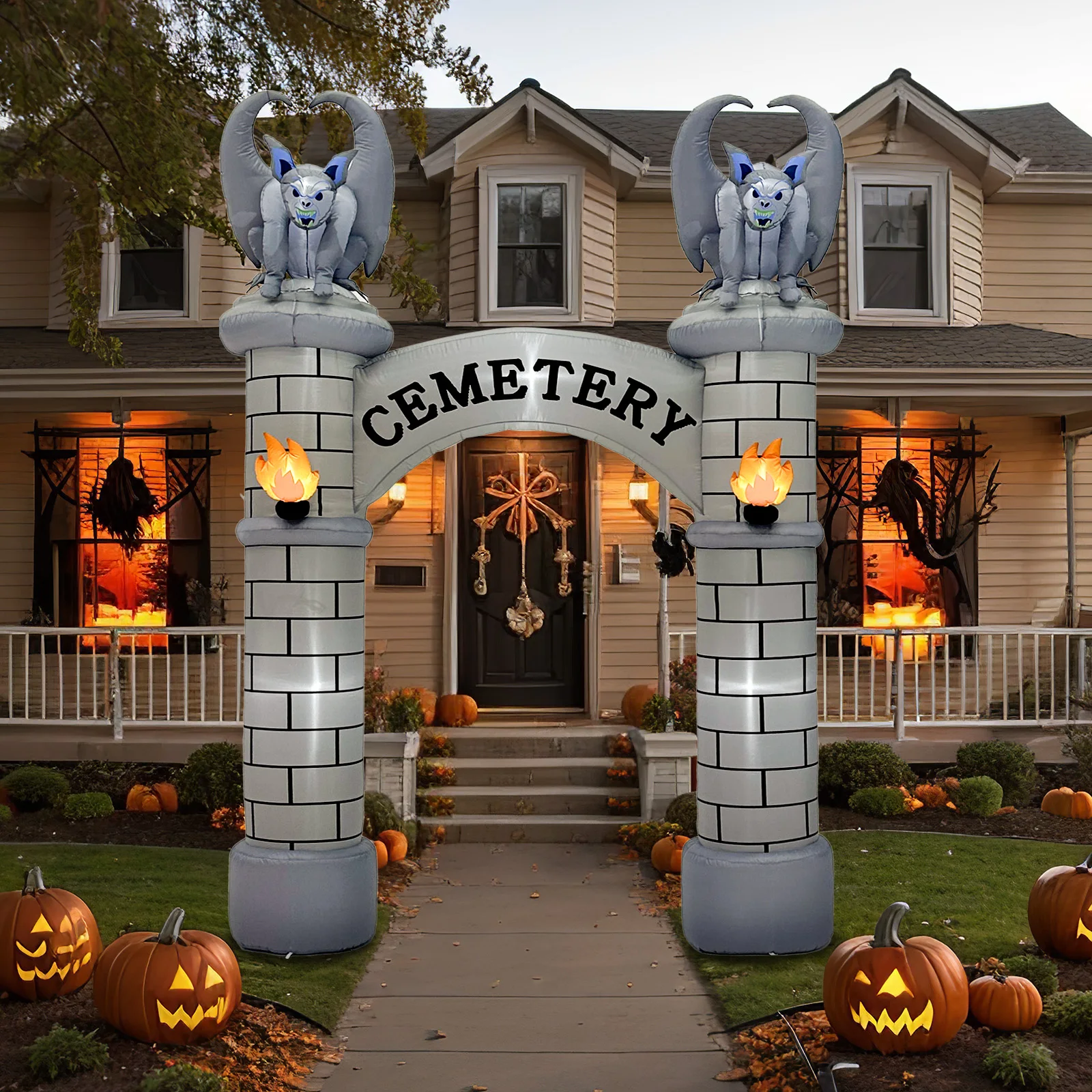 10FT Halloween Inflatables Outdoor Decorations, Halloween Inflatable Archway Blow Up Yard Decorations, Outdoor Lawn Decor - Image 4