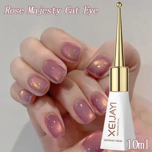 10ML Rose Majesty Cat Eye Nail Polish Soak Off UV LED Nail Gel Varnish DIYSemi-permanent Manicure Cat Eye Nail Gel Polish 0.34oz