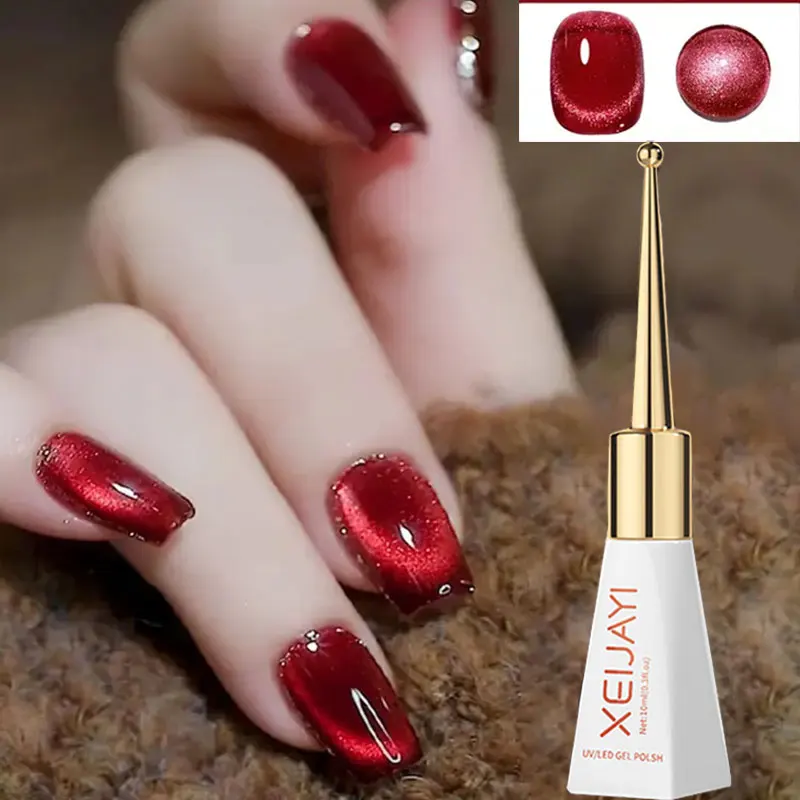 10ML Rose Majesty Cat Eye Nail Polish Soak Off UV LED Nail Gel Varnish DIYSemi-permanent Manicure Cat Eye Nail Gel Polish 0.34oz - Image 6