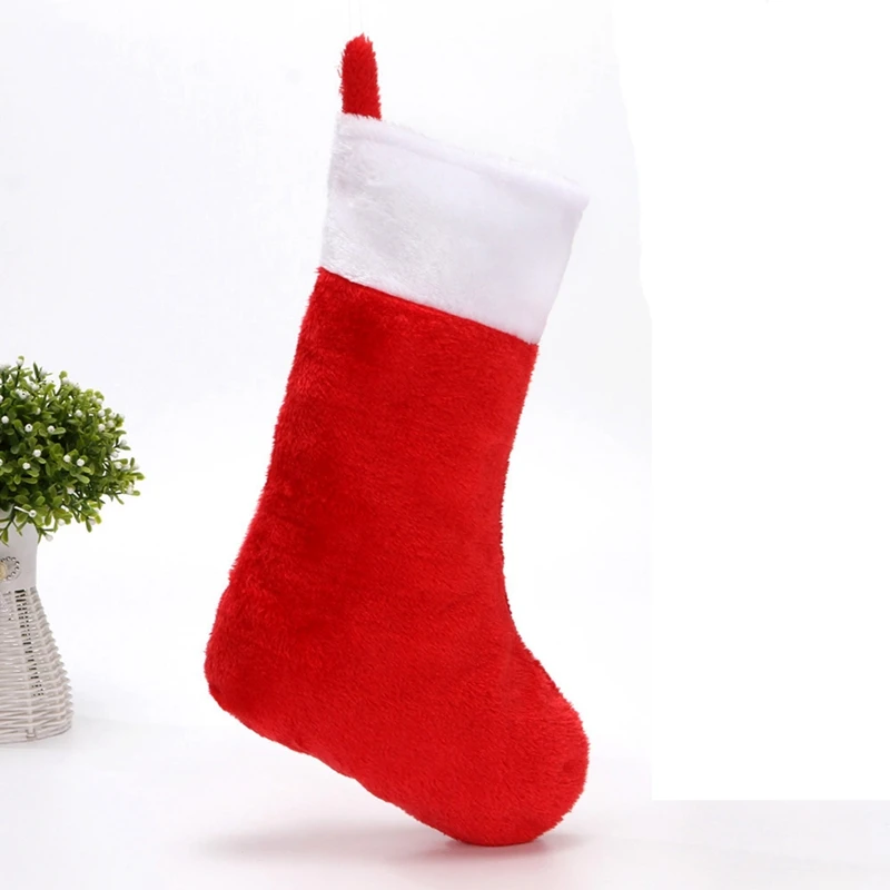 10PCS Red Felt Christmas Stockings Christmas Stockings Holder Socks Home Fireplace Gift Storage Bags For Holiday - Image 6