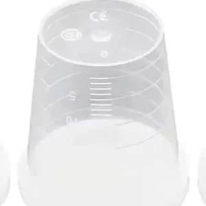 10Pcs 30ml Medicine Measuring Measure Cups With White Lids Cap Beaker Liquid Measure Jug Cup Containe Clear Container For Baking