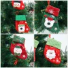 10Pcs Christmas Stockings Hanging Gift Socks Cartoon Decorative Stockings for Tree Wall Party Xmas Sock Decor Gift Holder Socks