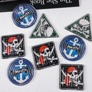 10Pcs Skull Pirate Theme Maze Puzzle Intelligence Labyrinth Toy for Kids Birthday Halloween Party Favors School Prize Goodie Bag