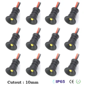10mm Mini Led Downlight IP65 Ambient Spotlight 12V Focos Spot Light for Ceiling Stairs Walkways Courtyards Cabinet Corridors