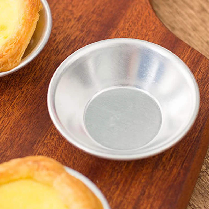 10pcs Nonstick Aluminum Alloy Egg Tart Mold Reusable Baking Accessories Cookie Pudding Mould Mooncake Mold Baking Tools - Image 4