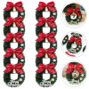 10pcs/pack Christmas Wreath Tree Wreaths Hanging Decorations Miniature Garland Simulated Furniture Ornament Toy