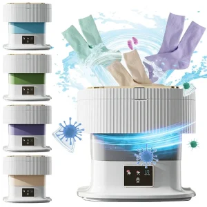 11.5L Mini Foldable Washing Machine With Spin Dryer Portable Household Travel Washer For Baby Wear Socks Underwear