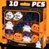 1/10pcs Halloween Cartoon Plush Keychains Bat Ghost Pumpkins Funny Bag Charm Car Backpack Pendant Festival Party Gifts Accessory
