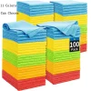 1/12Pcs Thickened Cleaning Towels For Microfiber Kitchen Reusable Multipurpose Cleaning Towels 12 Color House Tools Clean Cloths