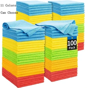 1/12Pcs Thickened Cleaning Towels For Microfiber Kitchen Reusable Multipurpose Cleaning Towels 12 Color House Tools Clean Cloths