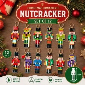 11CM/SET Nutcracker paper sheet Decoration Soldier Hanging Party Home Decoration Christmas Tree New Year atmosphere decoration